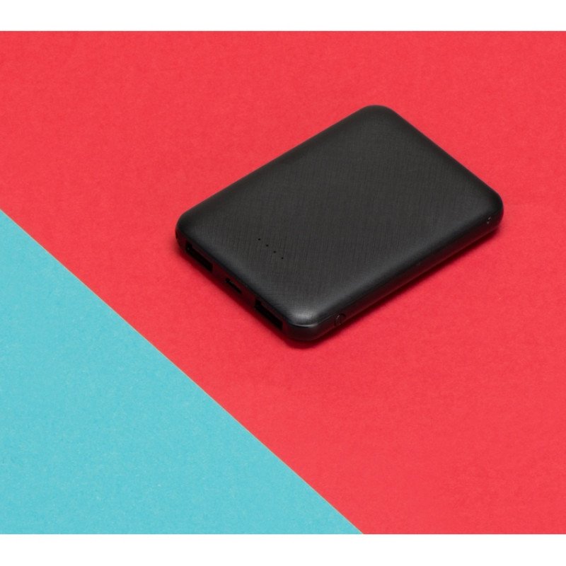 Портативное зарядное устройство"Grind", 5000 mAh, черный