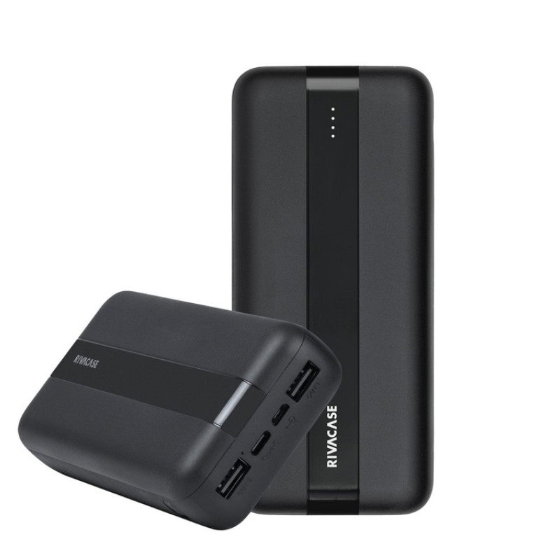 RIVACASE VA2081 (20000 мАч) внешний аккумулятор, черный 12/24