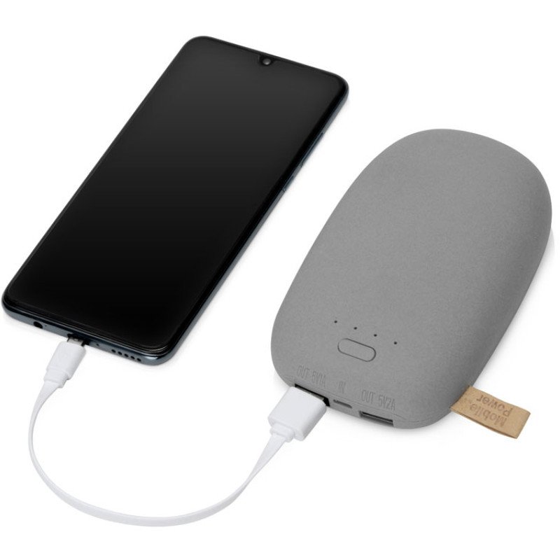 Внешний аккумулятор в форме камня «Stone», 10400 mAh, серый Внешний аккумулятор в форме камня «Stone», 10400 mAh, серый