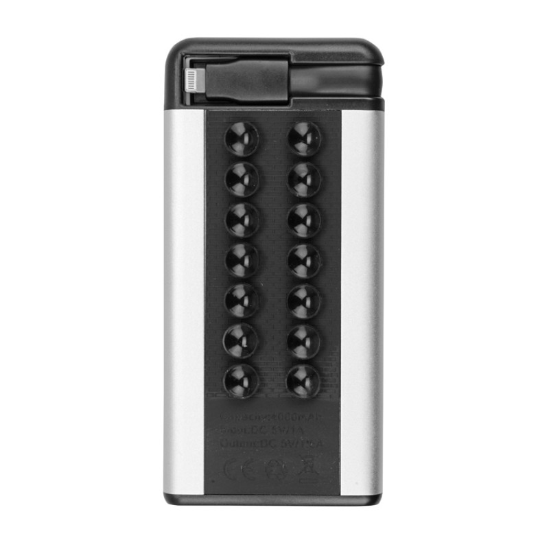 Портативное зарядное устройство "Octopus", серебристый