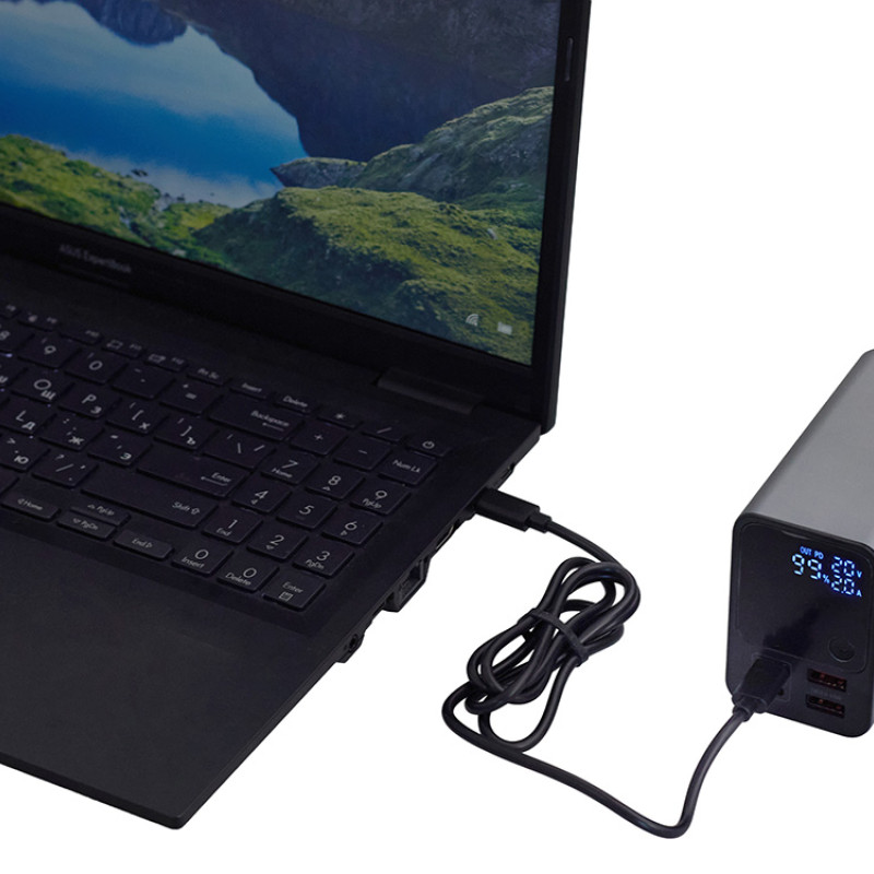 Внешний аккумулятор для ноутбуков «EpIQ», 100 Вт, 30000 mAh, темно-серый