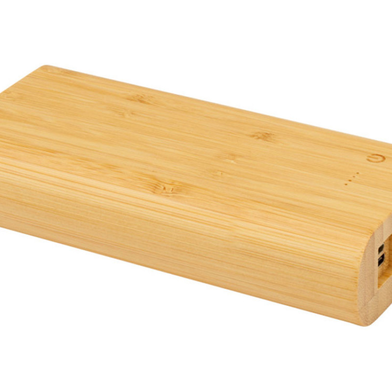 Портативное зарядное устройство Tulda из бамбука, 20 000 мАч, натуральный