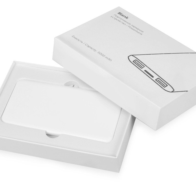 Портативное зарядное устройство «Blank» с USB Type-C, 5000 mAh, белый