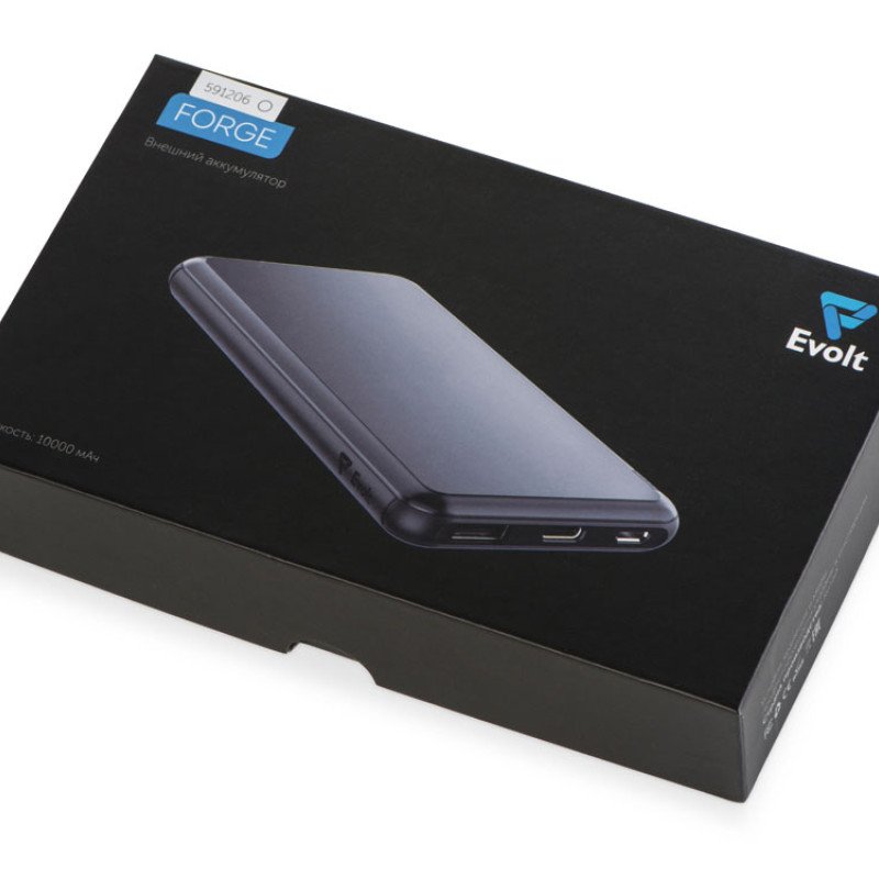 Внешний аккумулятор «Forge» v.2, металл, 10000mah, серебристый Внешний аккумулятор «Forge» v.2, металл, 10000mah, серебристый