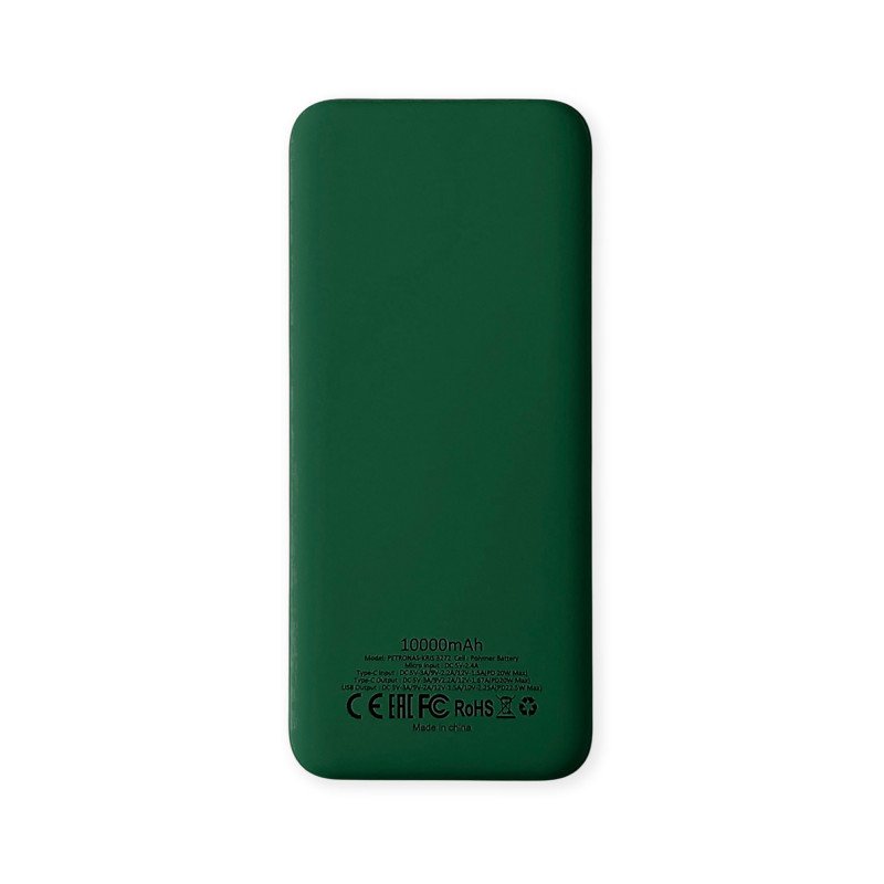 Внешний аккумулятор Kris soft touch, 10000mAh (Тёмно-зелёный)