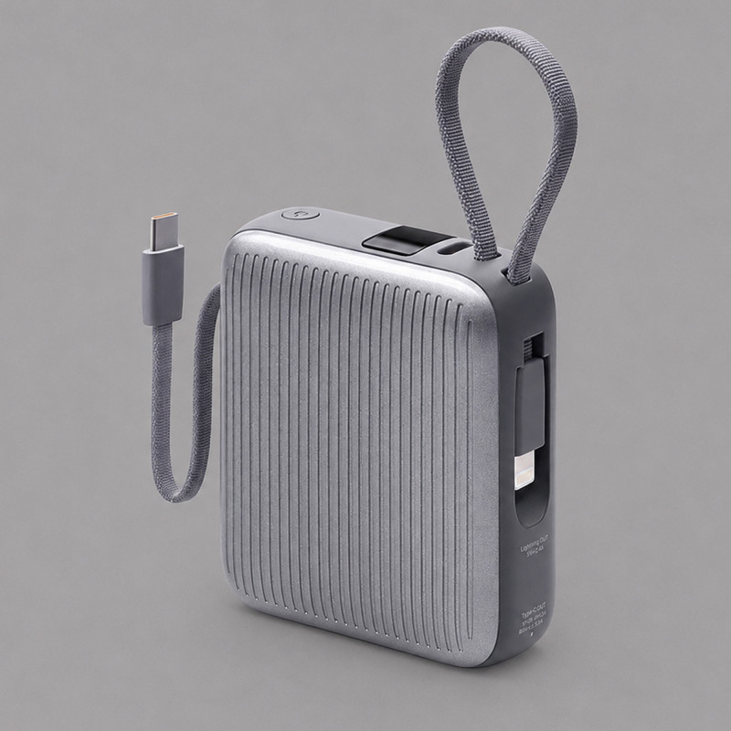 Внешний АКБ NRG Turbo Cable 10000 mAh, 22,5Вт, графит, Deppa Внешний АКБ NRG Turbo Cable 10000 mAh, 22,5Вт, графит, Deppa
