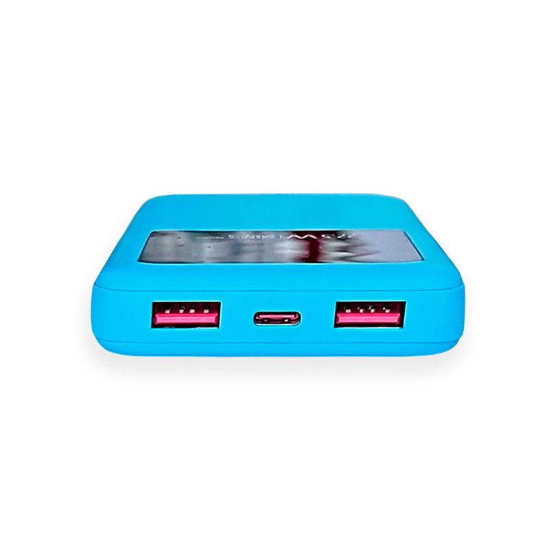 Внешний аккумулятор Kris soft touch, 10000mAh (Голубой) Внешний аккумулятор Kris soft touch, 10000mAh (Голубой)
