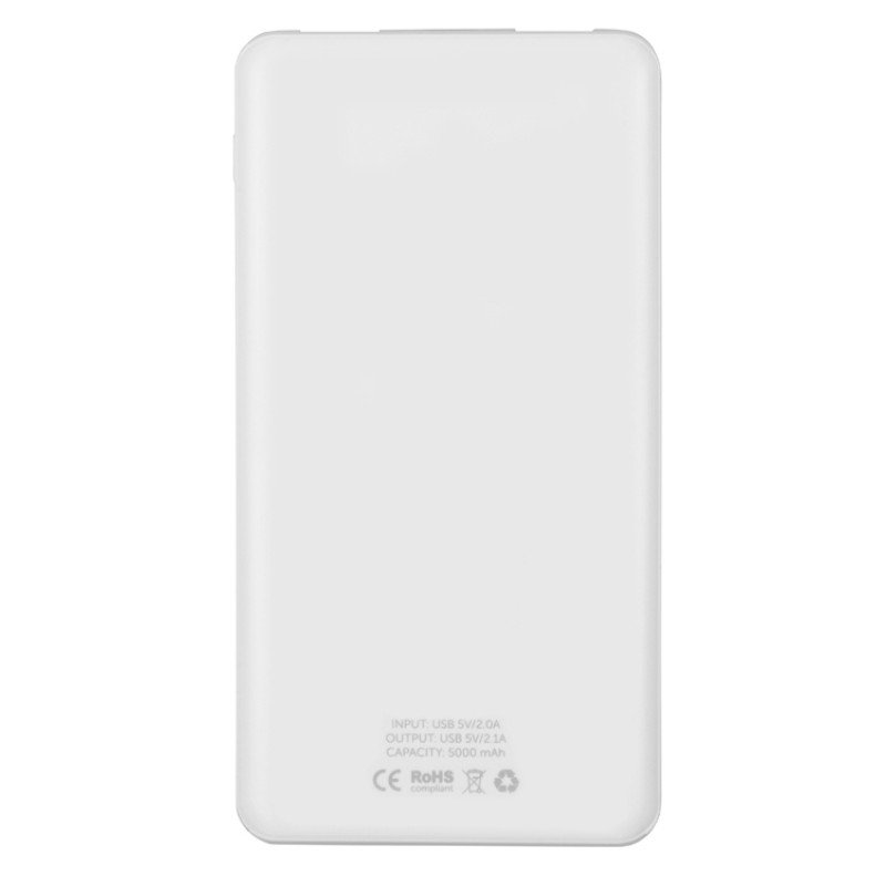 Портативное зарядное устройство «Blank» с USB Type-C, 5000 mAh, белый