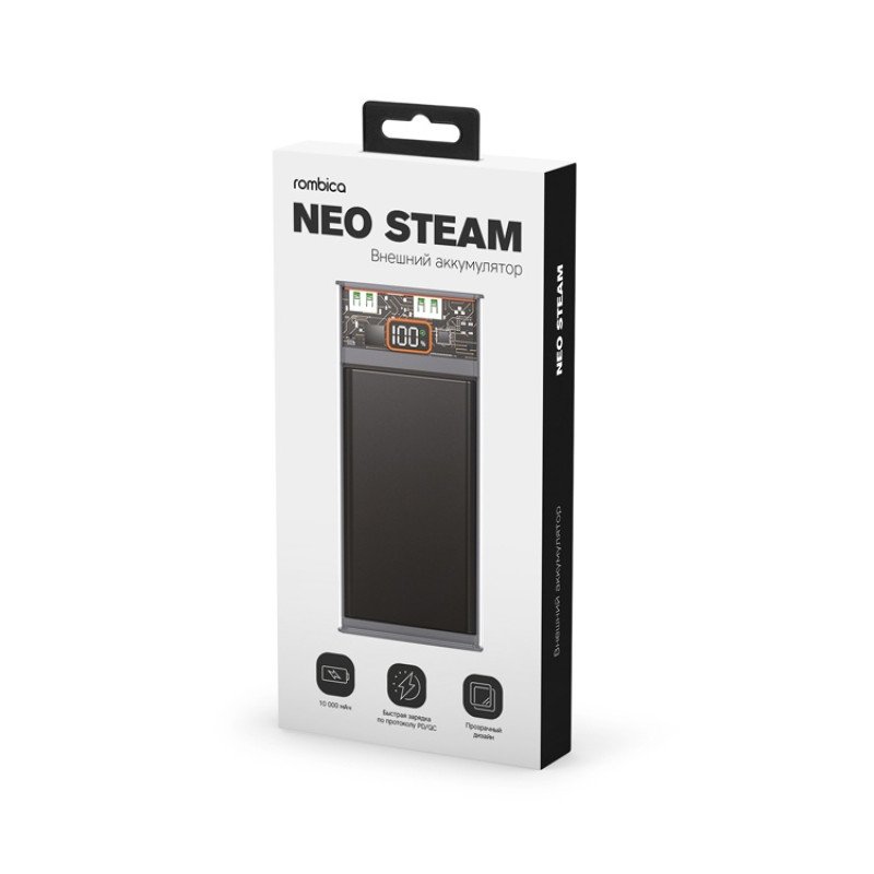 Внешний аккумулятор Rombica NEO Steam Gray Внешний аккумулятор Rombica NEO Steam Gray