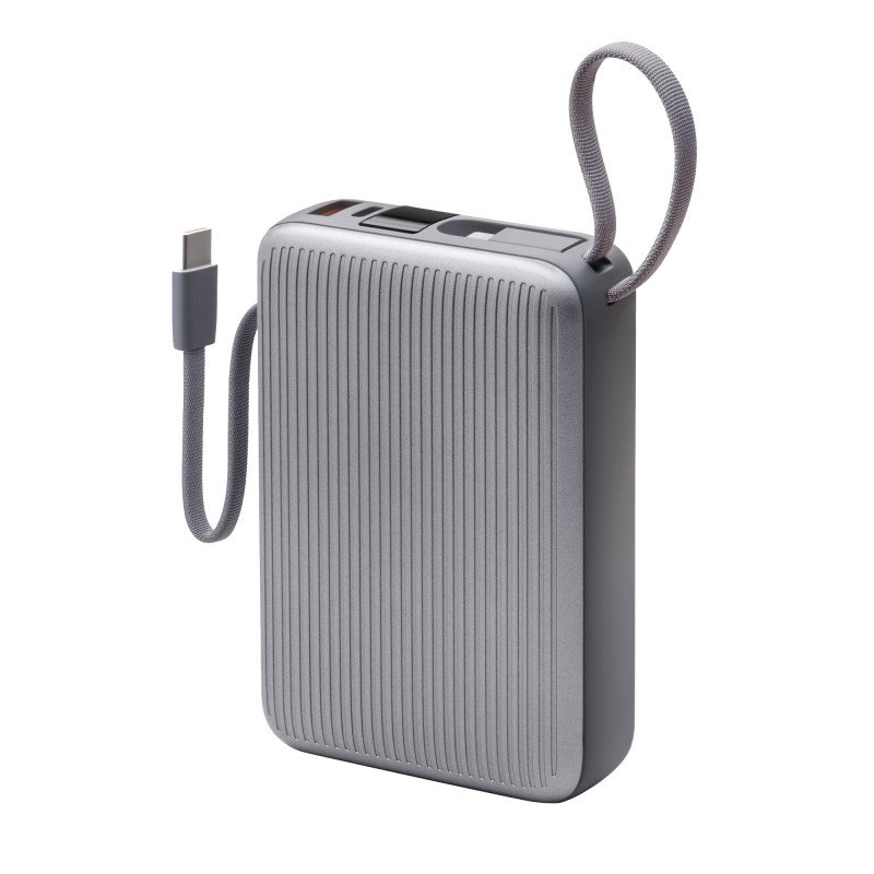 Внешний АКБ NRG Turbo Cable 20000 mAh, 22,5Вт, графит, Deppa