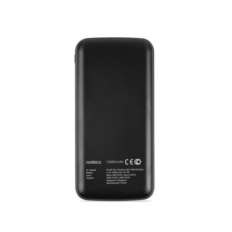 Внешний аккумулятор Rombica NEO PBS100 Black Внешний аккумулятор Rombica NEO PBS100 Black
