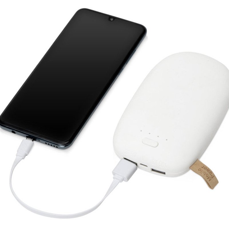 Внешний аккумулятор в форме камня «Stone», 10400 mAh, белый Внешний аккумулятор в форме камня «Stone», 10400 mAh, белый