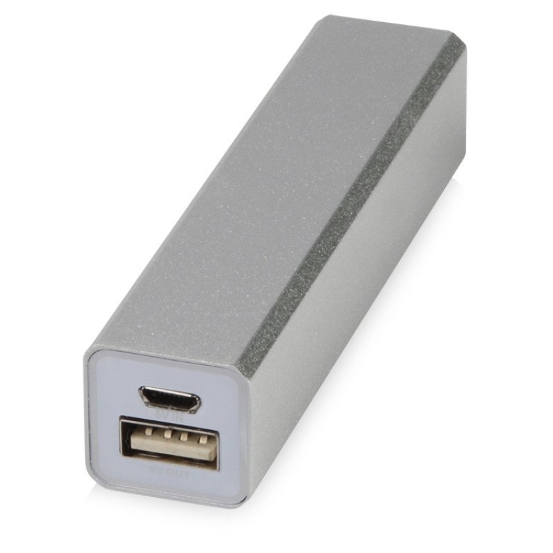 Портативное зарядное устройство "Брадуэлл", 2200 mAh, серебристый