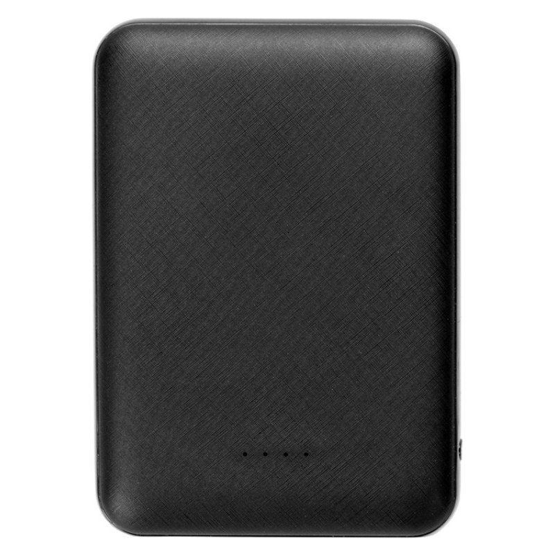 Портативное зарядное устройство"Grind", 5000 mAh, черный