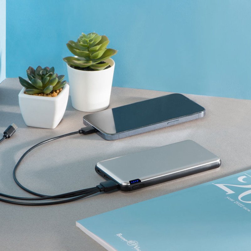 Внешний аккумулятор «Forge» v.2, металл, 10000mah, серебристый Внешний аккумулятор «Forge» v.2, металл, 10000mah, серебристый