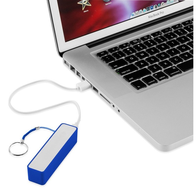 Портативное зарядное устройство "Jive", ярко-синий/белый