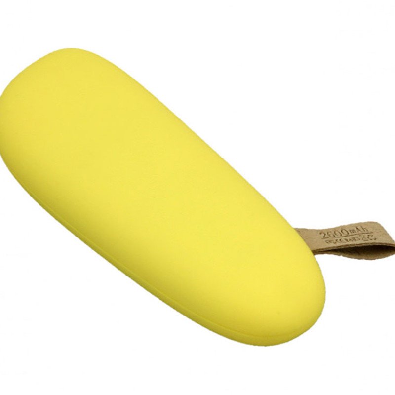 PB_Small_stone Универсальное зарядное устройство power bank в форме камня. 2600MAH. Желтый