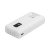 RIVACASE VA2220 (20000 мАч) внешний аккумулятор с дисплеем и встроенными кабелями, белый, 12/24