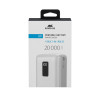 RIVACASE VA2220 (20000 мАч) внешний аккумулятор с дисплеем и встроенными кабелями, белый, 12/24