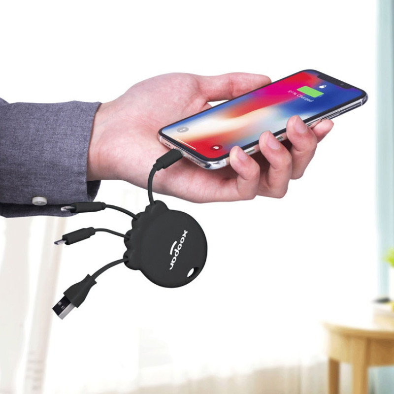 Портативное зарядное устройство «Octopus Booster», 1000 mAh, черный