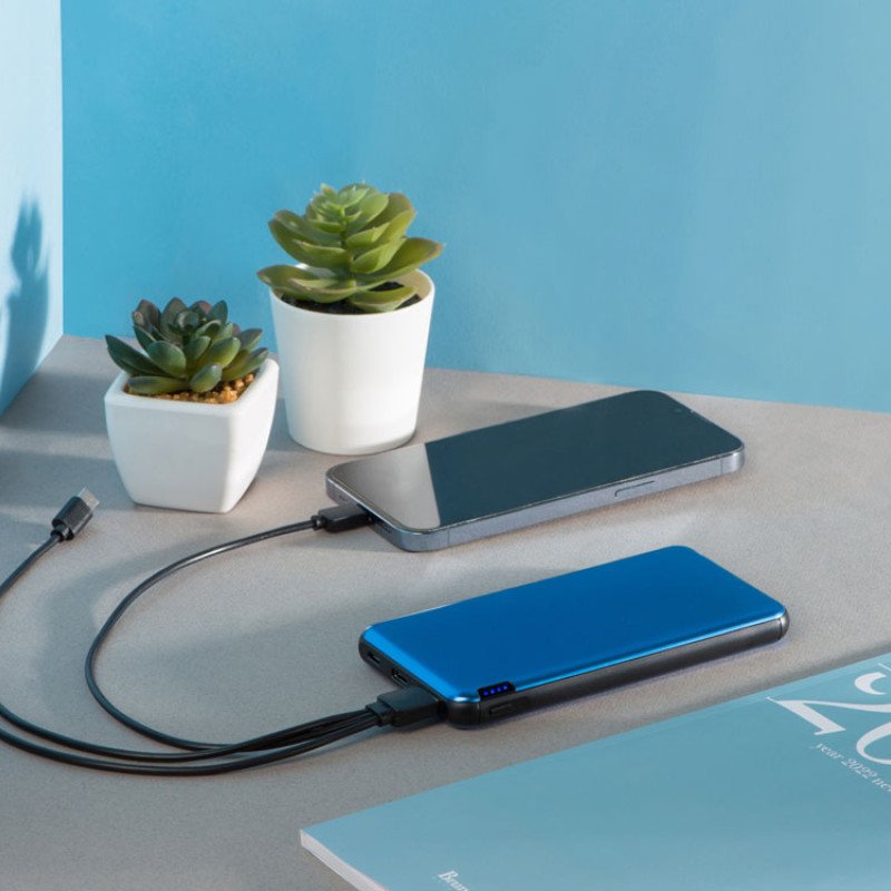 Внешний аккумулятор «Forge» v.2 металл, 10000mah, синий