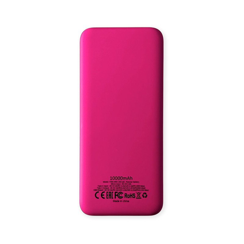 Внешний аккумулятор Kris soft touch, 10000mAh (Розовый) Внешний аккумулятор Kris soft touch, 10000mAh (Розовый)
