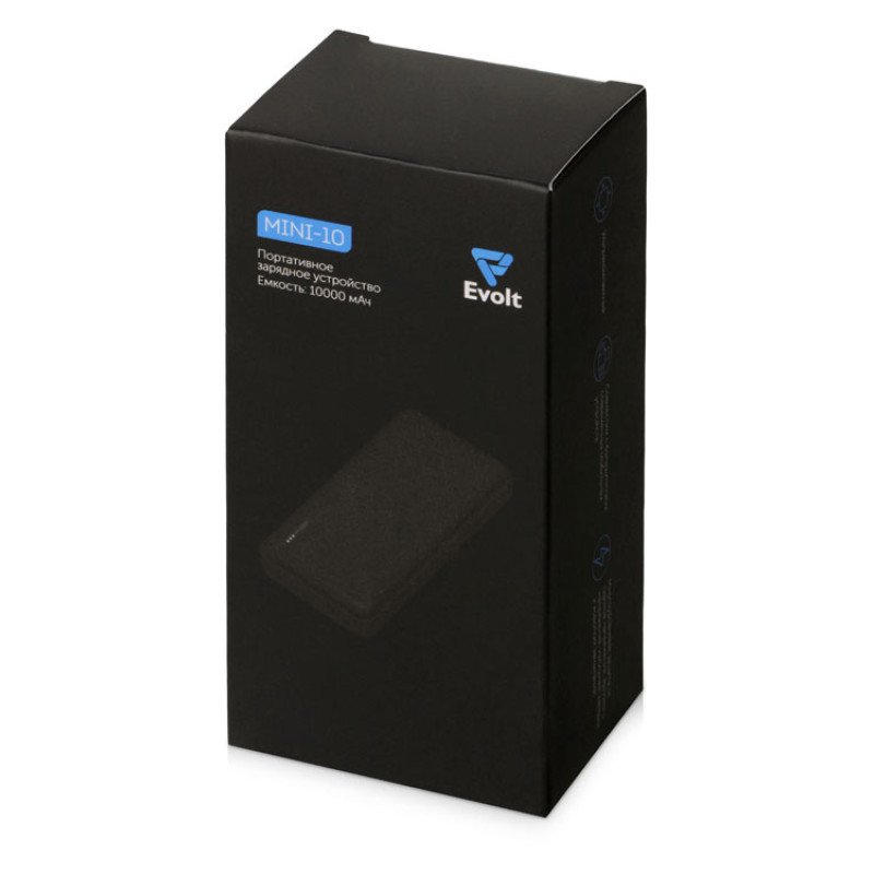 Внешний аккумулятор Evolt "Mini-10", 10000 mAh, серый