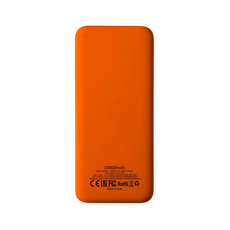 Внешний аккумулятор Kris soft touch, 10000mAh (Оранжевый)