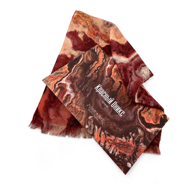 Мужской шарф "Красный Оникс"