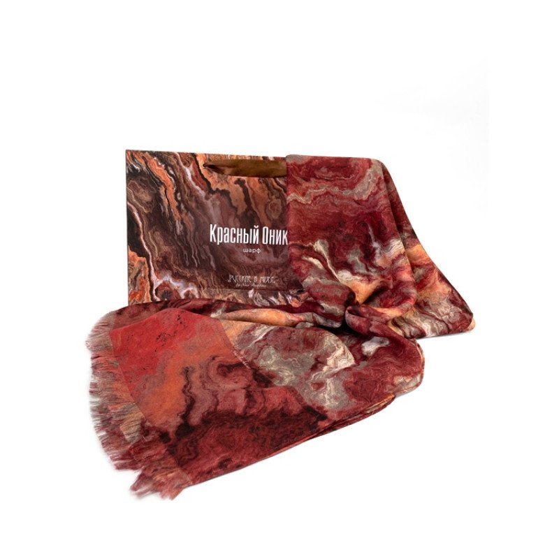 Мужской шарф "Красный Оникс"