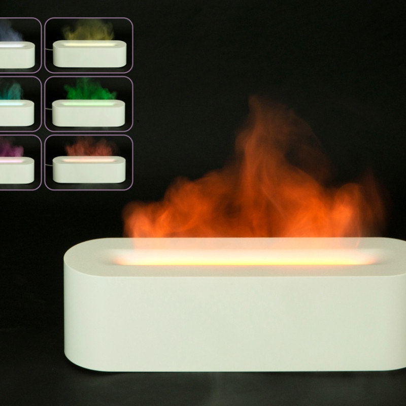 Увлажнитель с эффектом пламени "Flame", белый