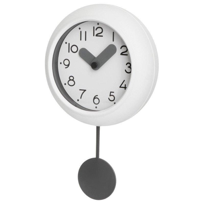 Настенные часы с маятником "Pendulum", белый