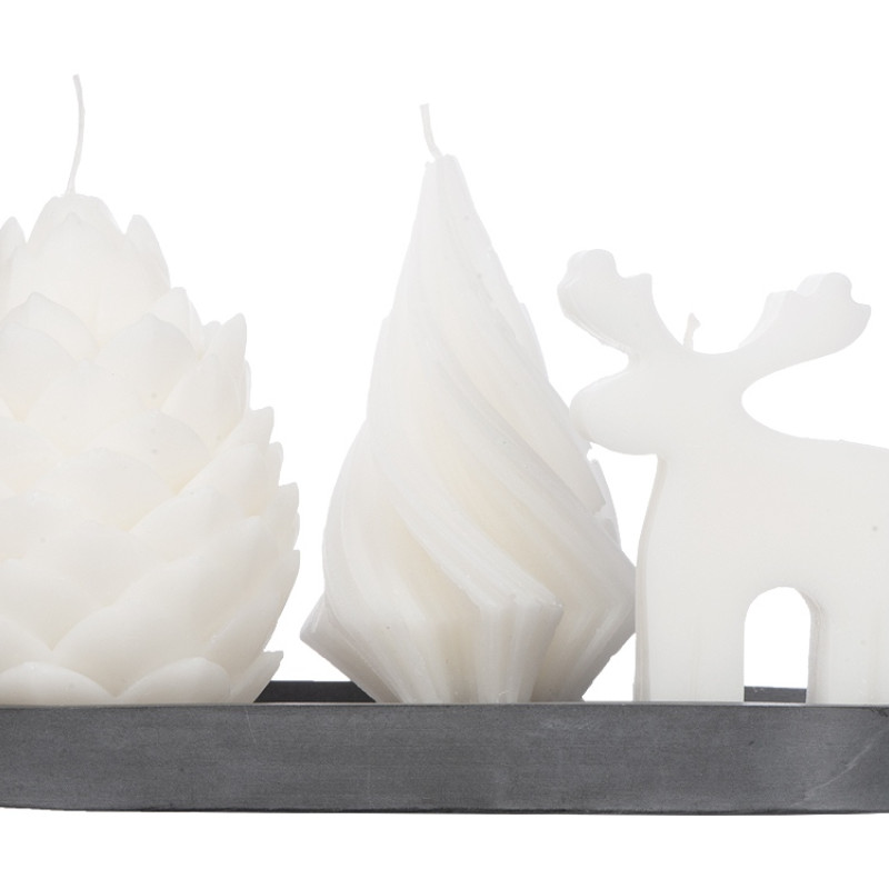 Свечи на подставке "Олень, шишка, елочка" Свечи на подставке "Олень, шишка, елочка"