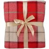 Плед акриловый в клетку Tartan, красный