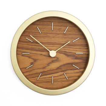 Часы настенные "Gracie" XS, натуральные с золотистым