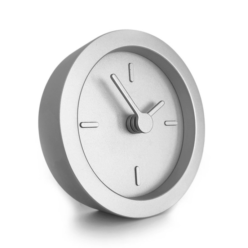 Часы настольные "Sparky" XXS, серебристые