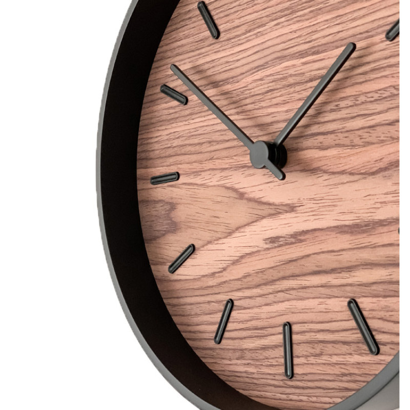 Часы настенные "Tiger" S, черный, орех