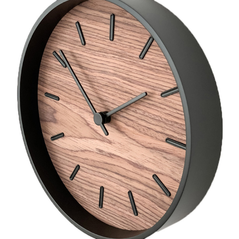 Часы настенные "Tiger" S, черный, орех