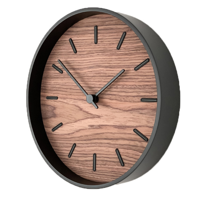 Часы настенные "Tiger" S, черный, орех