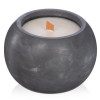 Круглая свечка в бетоне, фитиль дерево, oud wood
