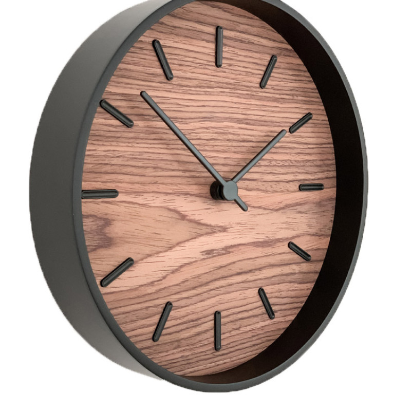 Часы настенные "Tiger" S, черный, орех