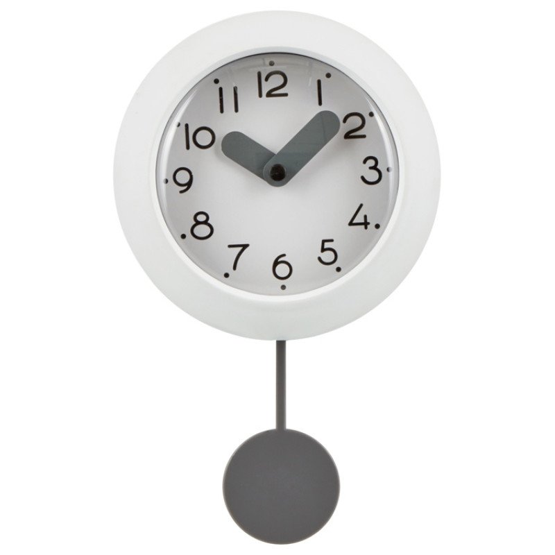 Настенные часы с маятником "Pendulum", белый