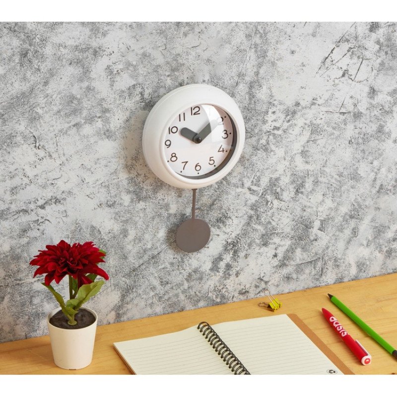 Настенные часы с маятником "Pendulum", белый