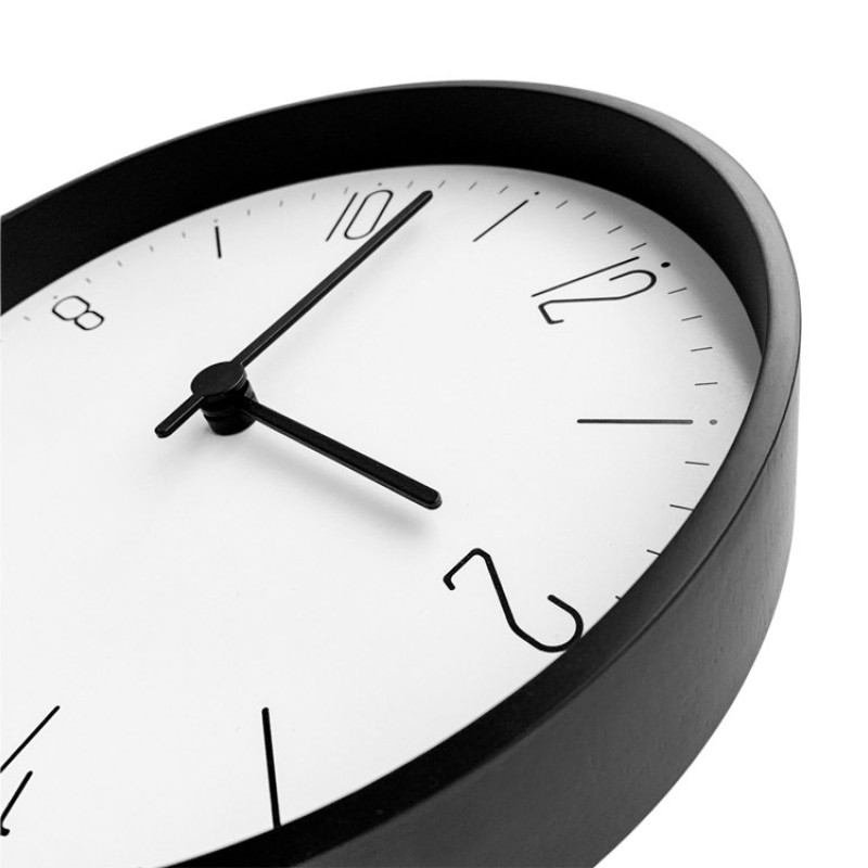 Часы настенные "Lander" S, белые с черным
