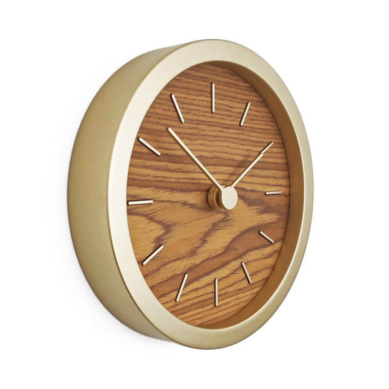 Часы настенные "Gracie" XS, натуральные с золотистым