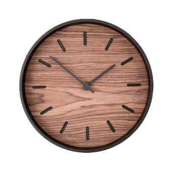 Часы настенные "Tiger" S, черный, орех