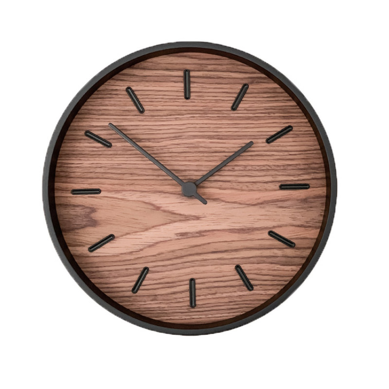 Часы настенные "Tiger" S, черный, орех