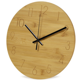 Настенные часы из бамбука "Celeste", 8 мм, натуральный