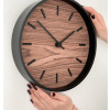 Часы настенные "Tiger" S, черный, орех
