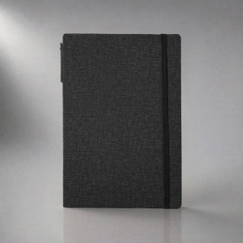 Блокнот с ручкой и набором стикеров А5 "Write and stick", черный